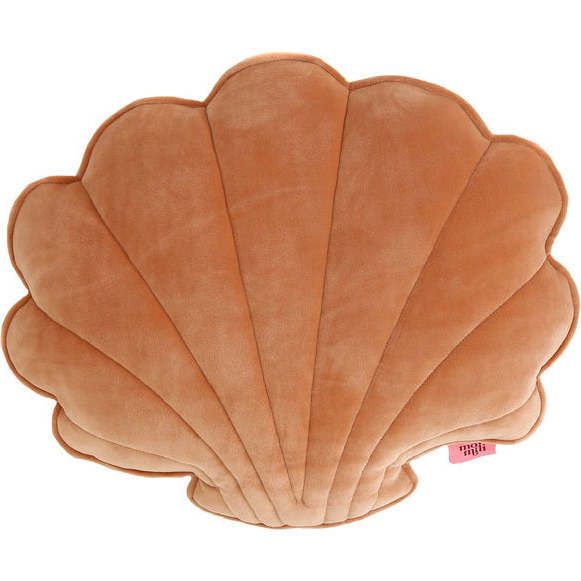 Soft Velvet Shell Pillow, Caramel