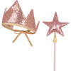 Sequins Crown And Wand Magic Set, Pink - Costumes - 1 - thumbnail