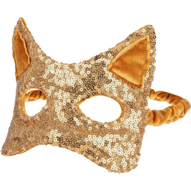 Sequins Cat Mask, Gold