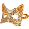 Sequins Cat Mask, Gold - Costumes - 1 - thumbnail