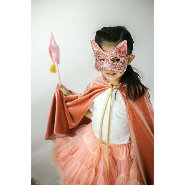 Sequins Cat Mask, Pink - Costumes - 2