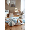 Round Patchwork Pillow, Blue Circus - Decorative Pillows - 3
