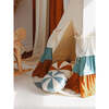 Round Patchwork Pillow, Blue Circus - Decorative Pillows - 5