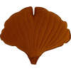 Linen Ginkgo Pillow, Caramel - Decorative Pillows - 1 - thumbnail