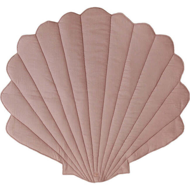 Linen Shell Play Mat, Powder Pink