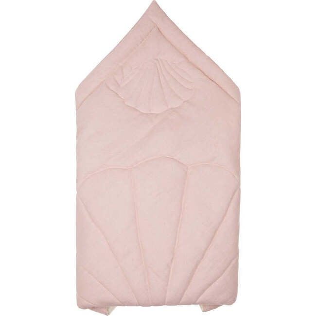 Linen Shell Baby Horn, Powder Pink - Swaddles - 2