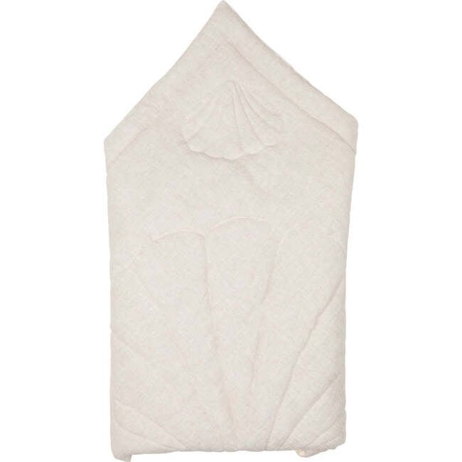 Linen Shell Baby Horn, Sand - Swaddles - 2