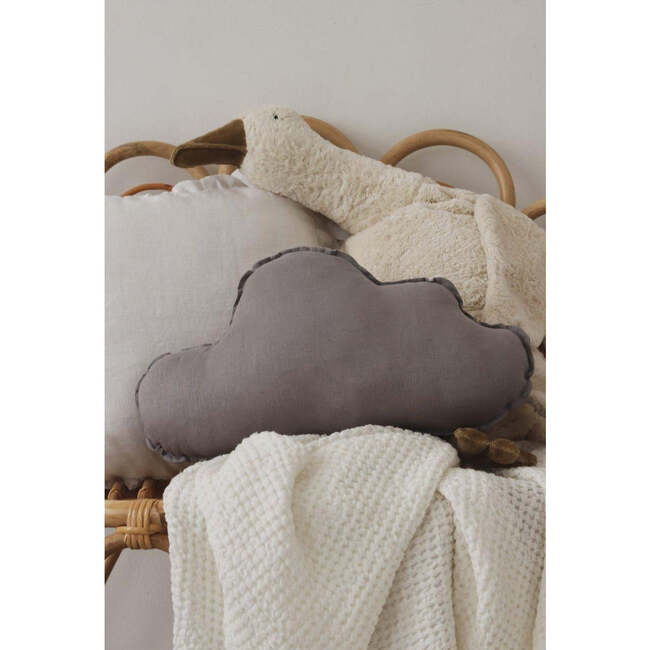 Linen Cloud Pillow, Grey - Decorative Pillows - 2