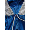 Little Riding Sequins Hood Velvet Magic Cape, Blue And Silver - Costumes - 3