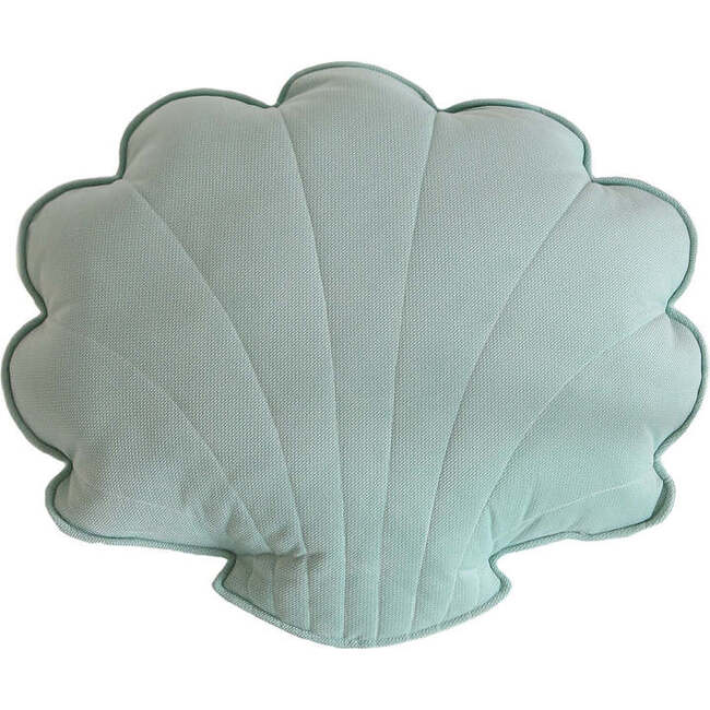 Large Velvet Shell Pillow, Powder Mint