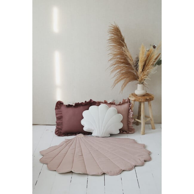 Linen Shell Play Mat, Powder Pink - Playmats - 3