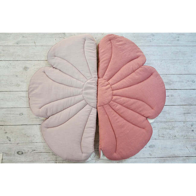 Linen Flower Play Mat, Powder Rose - Playmats - 2