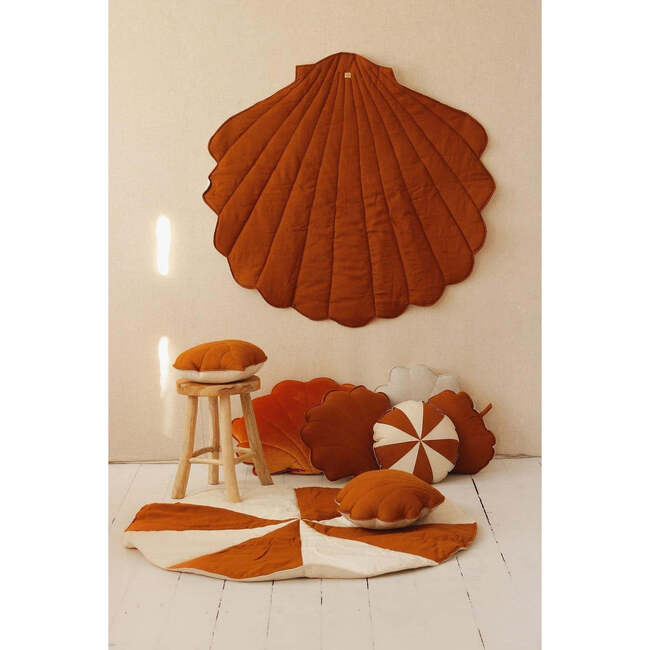 Linen Shell Play Mat, Caramel - Playmats - 2