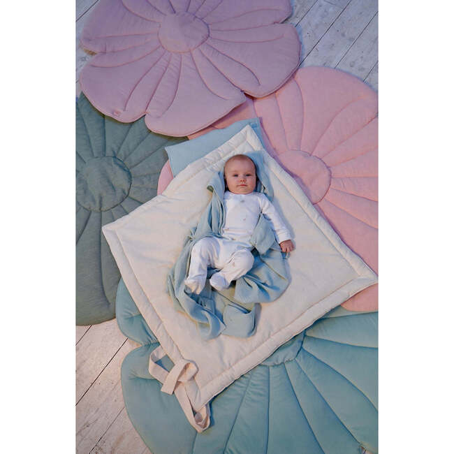 Linen Shell Baby Horn, Sand - Swaddles - 4