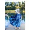 Little Riding Sequins Hood Velvet Magic Cape, Blue And Silver - Costumes - 5