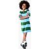 Long Sleeve Rugby Dress, Evergreen Cornflower Stripe - Dresses - 2