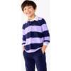 Long Sleeve Rugby, Iris Navy Stripe - Polo Shirts - 2