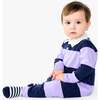 Baby Rugby Romper, Iris Navy Stripe - Rompers - 2