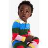 Baby Rugby Romper In Rainbow, Rainbow Stripe - Rompers - 2
