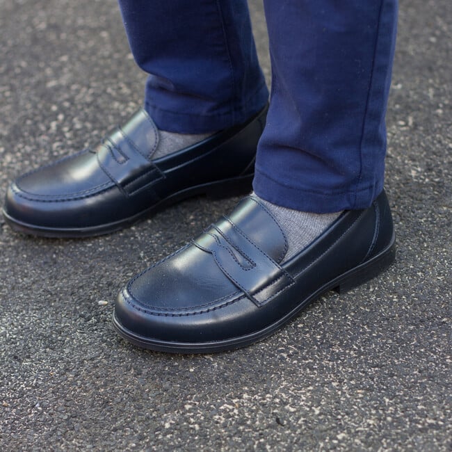 Hugo Loafer, Navy - Loafers - 2