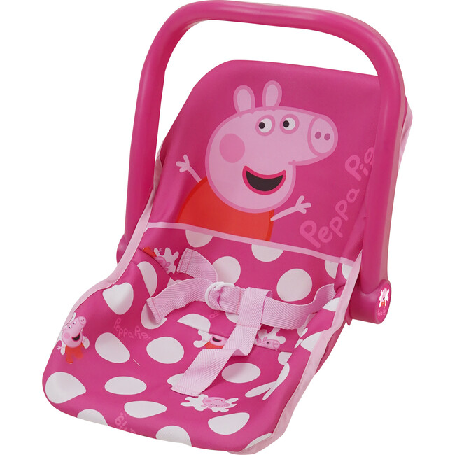 Peppa Pig Baby Doll Car Seat, Pink & White Dots