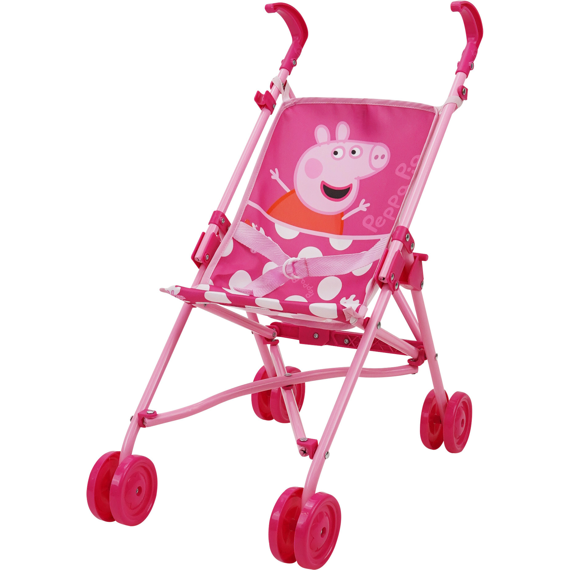 Peppa Pig Doll Umbrella Stroller - Pink & White Dots - Doll Accessories - 1