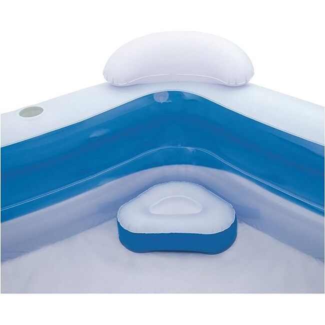 H2OGO! Family Fun Inflatable Kiddie Pool - 7' x 6'9" x 27" - Pool Floats - 2