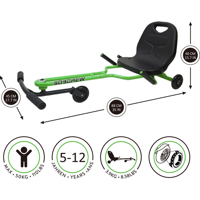 Landshark Ride-On, Green - Outdoor Games - 2