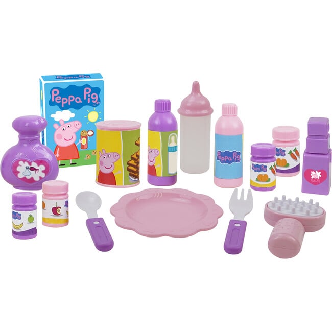 Peppa Pig 19 Piece Doll Sleep N' Play Set - Pink & White Dots - Doll Accessories - 2