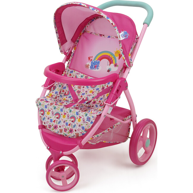 Baby Alive Doll Jogging Stroller - Pink & Rainbow