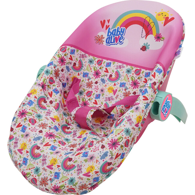 Baby Alive Deluxe Doll Car Seat - Pink & Rainbow - Doll Accessories - 2