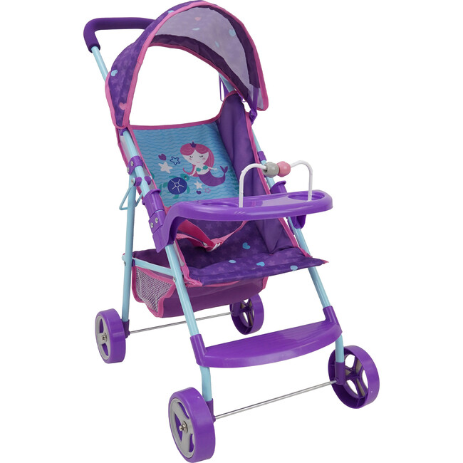 509 Mermaid Baby Doll Stroller - Purple & Teal