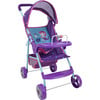 509 Mermaid Baby Doll Stroller - Purple & Teal - Doll Accessories - 1 - thumbnail