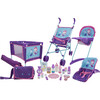 509 Mermaid 21 Piece Set: Doll Stroll n Play & Care Set - Purple & Teal - Doll Accessories - 1 - thumbnail