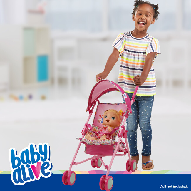 Baby Alive Doll Stroller - Pink & Rainbow - Doll Accessories - 4