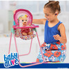 Baby Alive 6 Piece Doll Highchair Set - Pink & Rainbow - Doll Accessories - 4