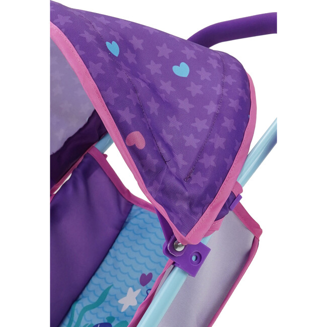 509 Mermaid Baby Doll Stroller - Purple & Teal - Doll Accessories - 4