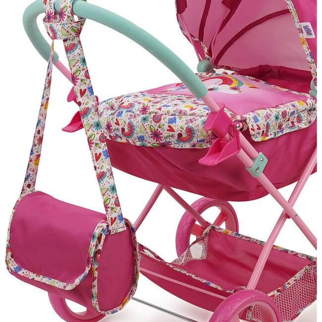 Baby Alive Deluxe Classic Doll Pram - Pink & Rainbow - Doll Accessories - 5