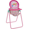 Baby Alive 6 Piece Doll Highchair Set - Pink & Rainbow - Doll Accessories - 5