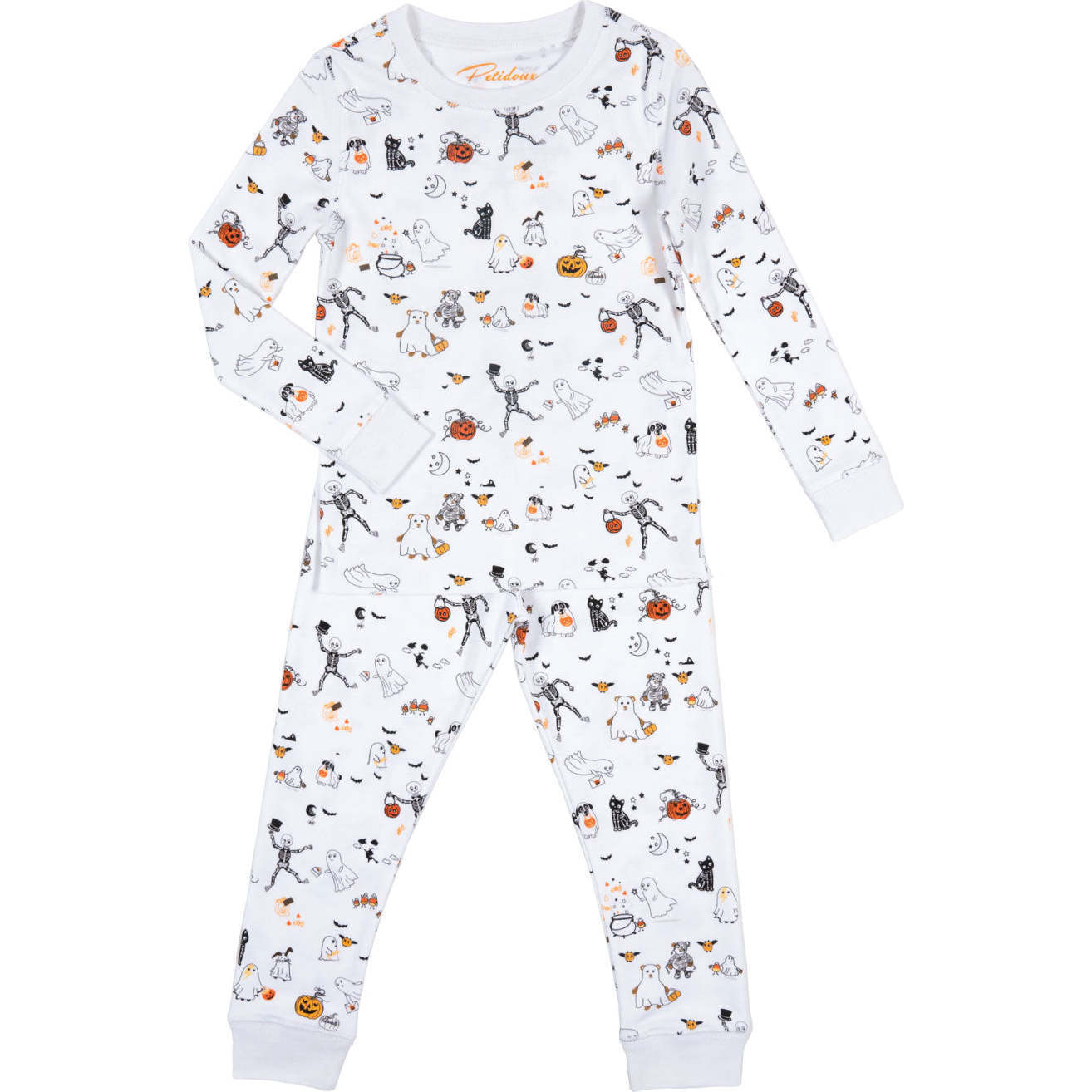 Halloween Party Pajama Set, Black - Pajamas - 1