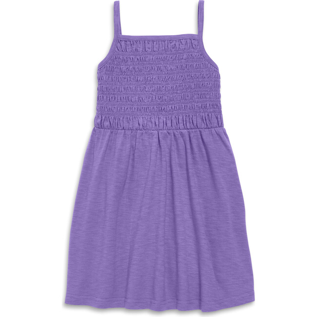 Smocked Tank Dress, Violet - Dresses - 1