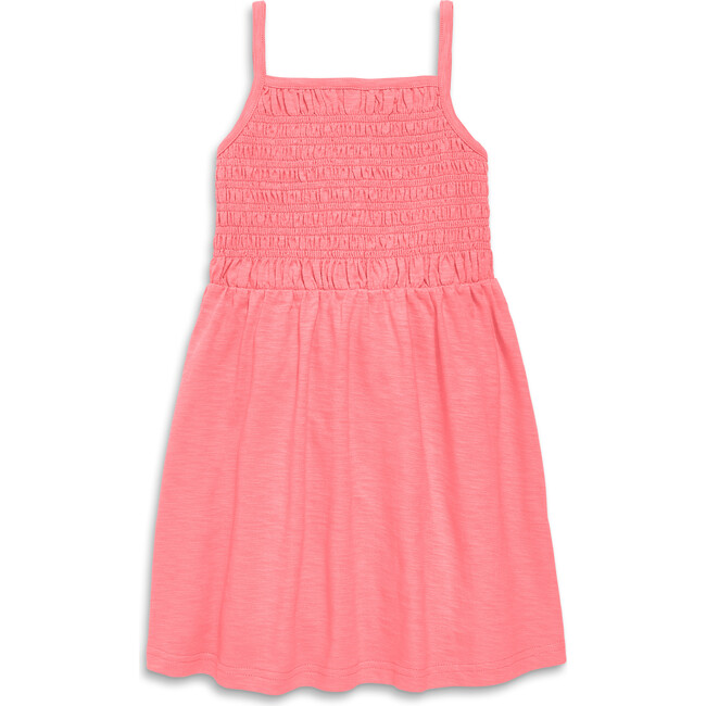 Smocked Tank Dress, Guava - Dresses - 1