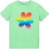 Rainbow Bloom Tee, Pistachio Rainbow Bold Bloom - T-Shirts - 1 - thumbnail