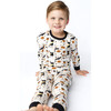 Spooky Cute Halloween Bamboo Long Sleeve Kids Pajama Pants Set, Beige - Pajamas - 2