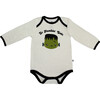 So Frankin' Cute Halloween Long Sleeve Bamboo Terry Ringer Baby Onesie, White - Onesies - 1 - thumbnail