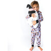 Spooky Cute Halloween Bamboo Long Sleeve Kids Pajama Pants Set, Purple - Pajamas - 3