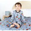 Monster Party Halloween Bamboo Kids Pajama Set, Grey - Pajamas - 2