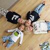 So Frankin' Cute Halloween Long Sleeve Bamboo Terry Ringer Kids T-Shirt, White - T-Shirts - 2