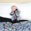 Monster Party Halloween Bamboo Convertible Baby Pajama, Grey - Pajamas - 2