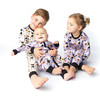Spooky Cute Halloween Bamboo Long Sleeve Kids Pajama Pants Set, Purple - Pajamas - 4